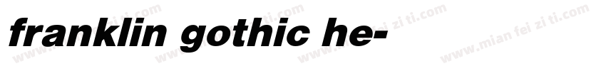 franklin gothic he字体转换